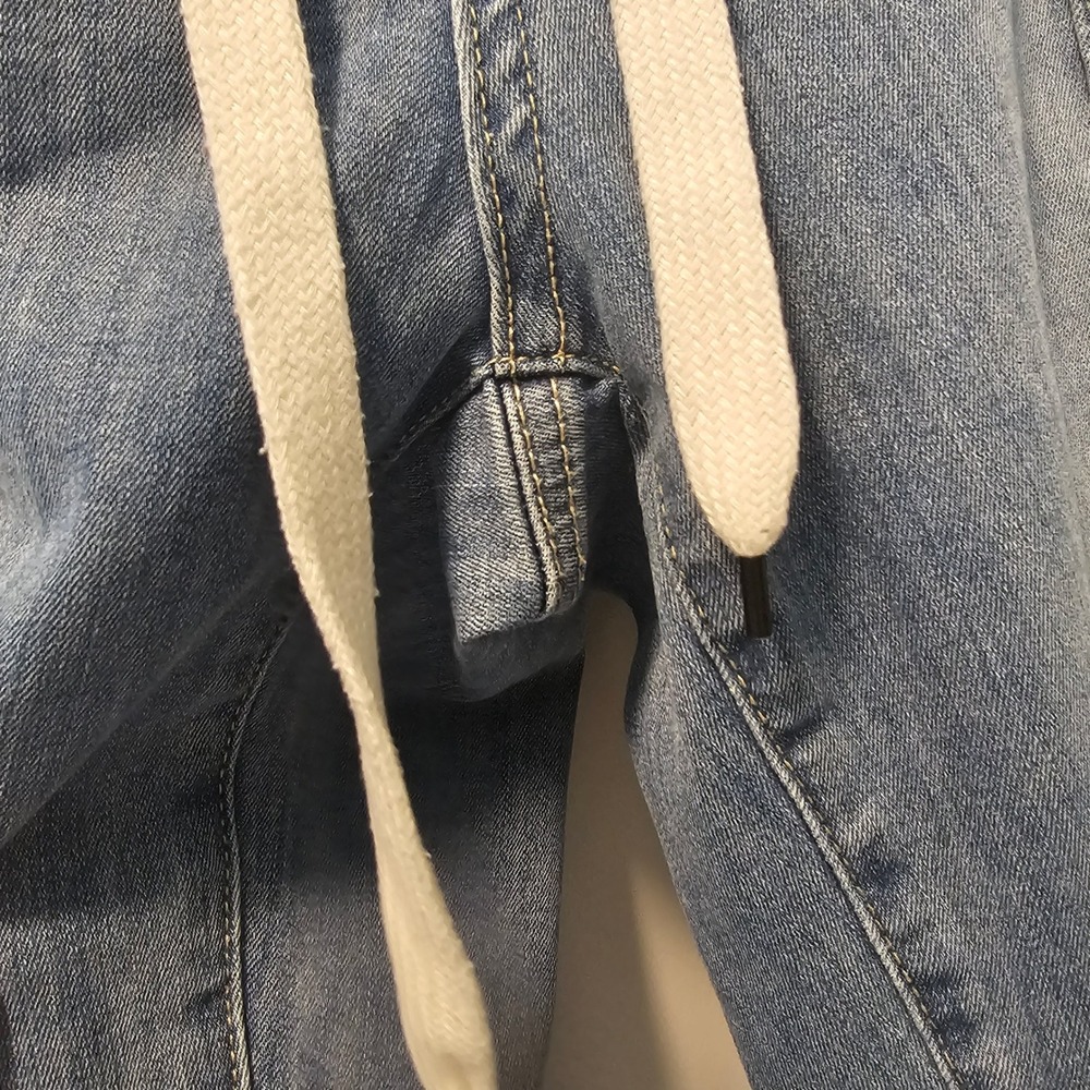 Judy Blue Jogger Roll up Jeans 88496 High Rise Medium Wash Stretch Denim 15/32 - Picture 6 of 14